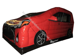 Small PVC red car inflatable bouncer digital painting new inflatable car jump for kids under 7 years for kindergarten